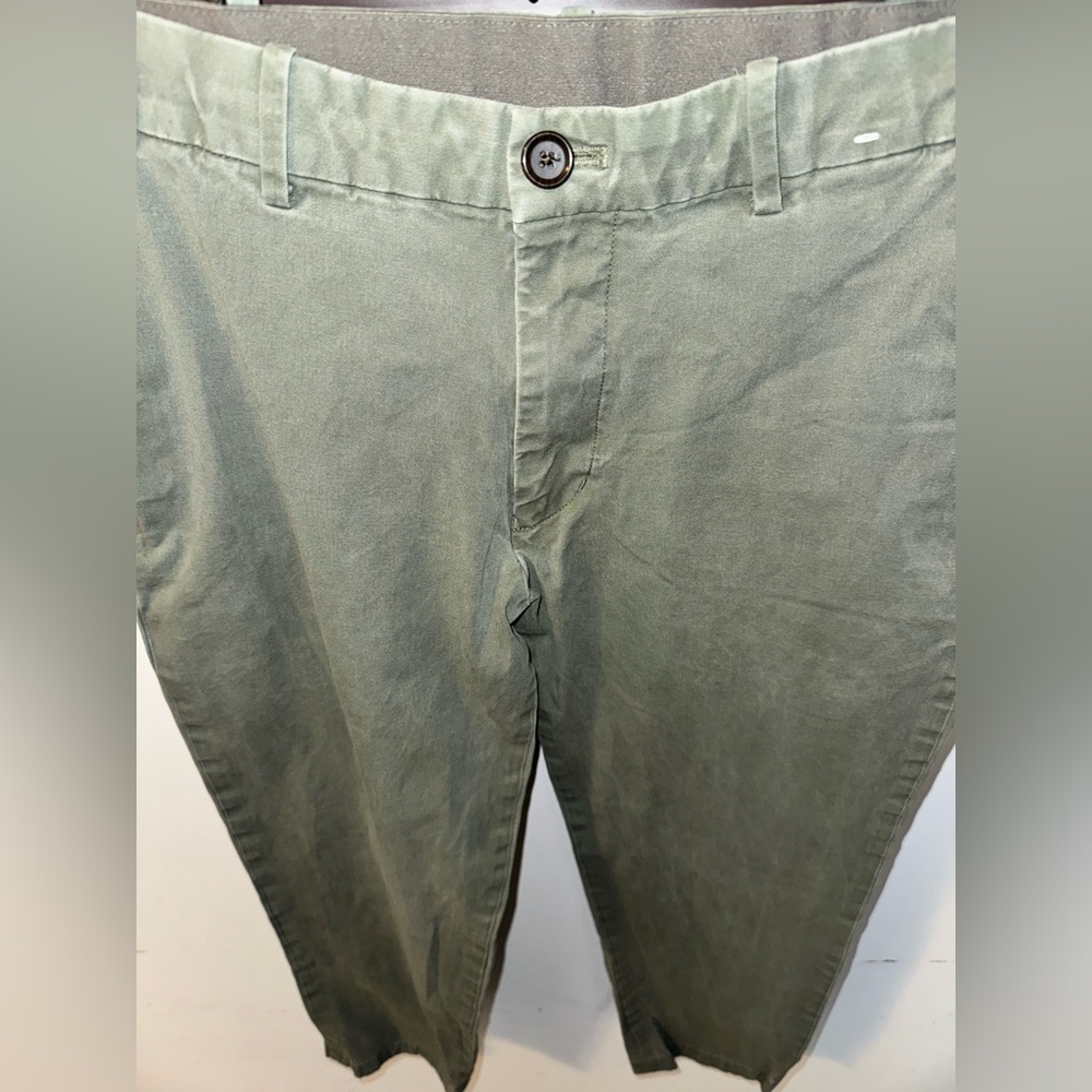 Uniqlo Smart Ankle 2 Way Stretch Cotton Green Pants Size Small - Picture 2 of 5